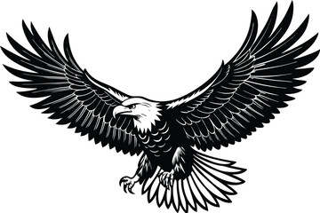 Obraz premium Eagle silhouette vector