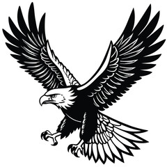 Obraz premium Eagle silhouette vector