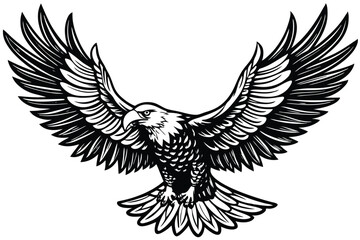 Fototapeta premium Eagle silhouette vector