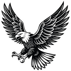 Fototapeta premium Eagle silhouette vector