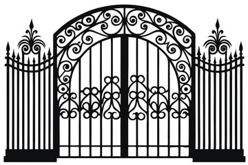 iron gates silhouette