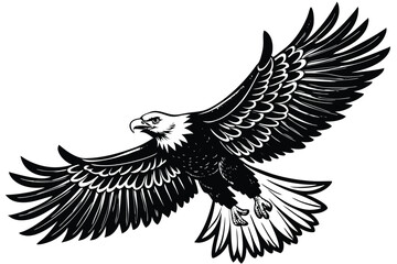 Obraz premium Eagle silhouette Vector Art Illustration