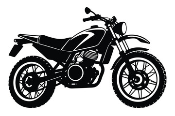 Obraz premium silhouette of a motocross