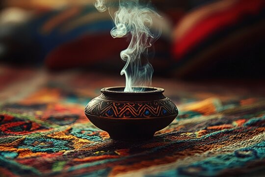 Tranquil Scene of Burning Incense