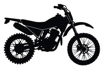 Obraz premium Motorcycle cross vehicle silhouette illustration