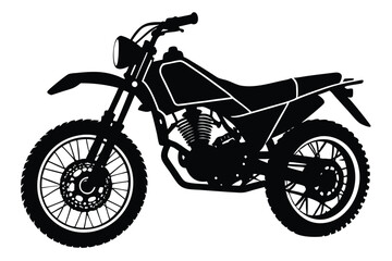 Obraz premium Motorcycle cross vehicle silhouette illustration
