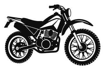 Obraz premium Motorcycle cross vehicle silhouette illustration
