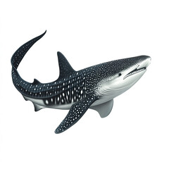 Fototapeta premium Whale shark illustration on white background