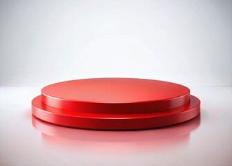 Red Circle Product Presentation Stage - Tilt-Shift Miniature Photography