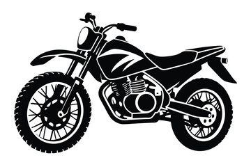 Fototapeta premium black silhouette of cross motorcycle