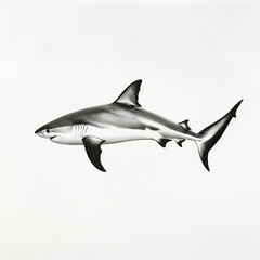 Fototapeta premium white shark isolated on white background