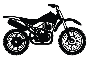 Fototapeta premium black silhouette of cross motorcycle