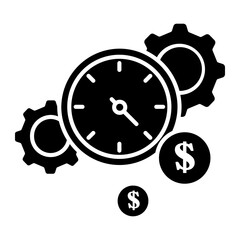 time settings Solid icon