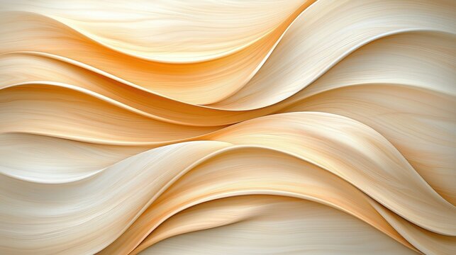 The wooden abstract waves in beige tones create a soothing and organic design that is perfect for enhancing interior decor or providing an elegant backdrop for any space.