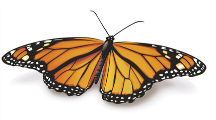 Obraz premium Monarch butterfly illustration with vibrant orange wings