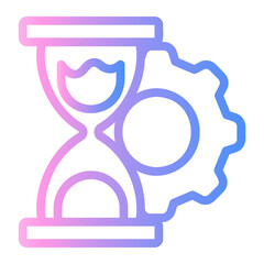 schedule Line Gradient Icon