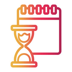deadline Line Gradient Icon
