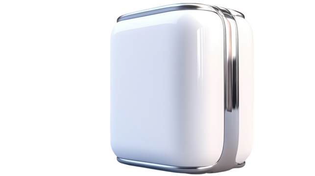 White suitcase on a seamless background, perfect luggage for stylish travel sleek - Powered by Adobe