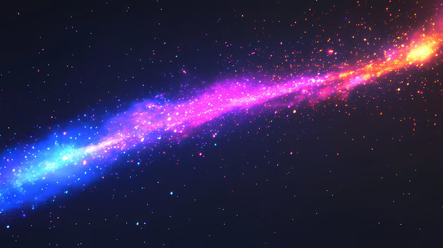 Abstract impact of celestial blue and cosmic purple glowing lightning sparks effects anime on plain black background. Celestial Sparks. Illustration