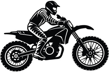 motocross riders Silhouettes