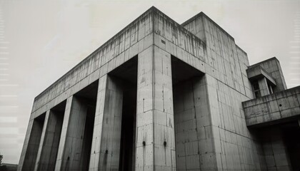 Obraz premium Brutalist Concrete Building