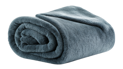 Cozy gray blanket on plaid background, a touch of comfort and warmth for your home