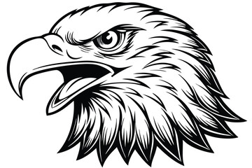 Obraz premium Sovietinspired Bald Eagle Head Tattoo Illustration