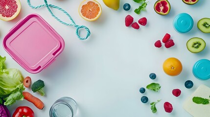 Fitness and healthy food lifestyle concept