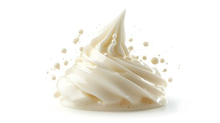 Splash of milk or cream isolated on white