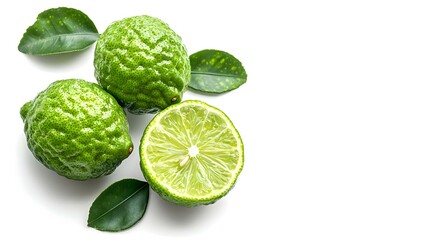 Fresh Bergamot fruit isolated on white