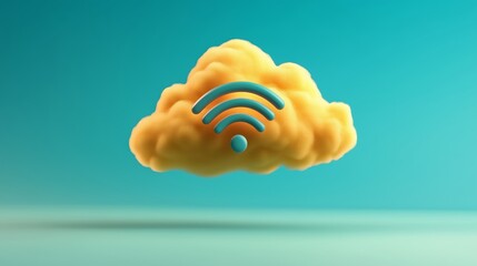 Obraz premium Wi-Fi wireless internet network symbol icon . Minimalism concept.