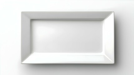 Rectangular plate on white background