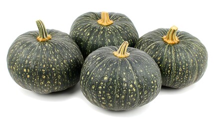 Pumpkins on isolated white background