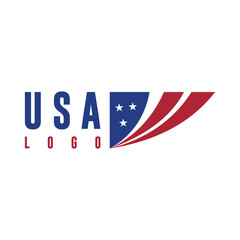 Obraz premium usa logo design with flag element 