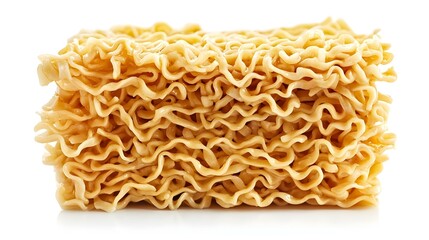 instant noodles isolated on white background