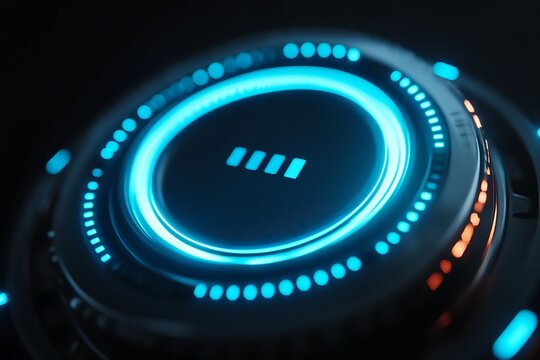 Futuristic tech interface loading