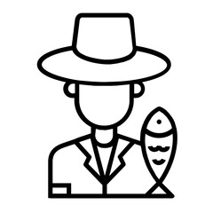 fisherman icon design