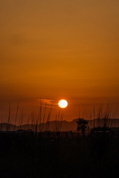 Golden Sunset in Ulcinj, Montenegro.