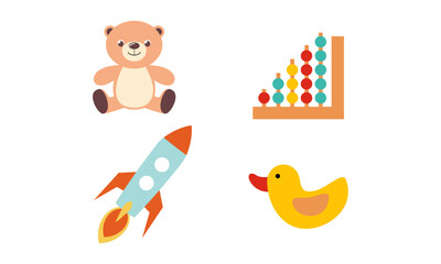 Fototapeta premium Toys logo for fun children vector