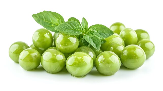 Coccinia grandis raw green isolated on white