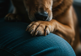 Peaceful Paws: A Dog's Gentle Rest