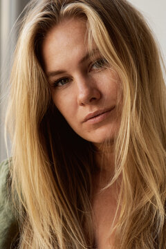 Natural portrait of blonde woman