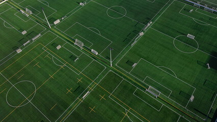 Aerial View of Soccer Training Fields