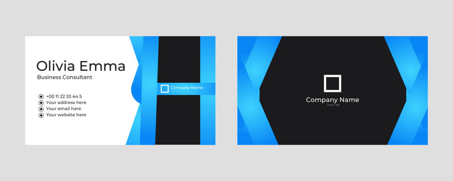 A contemporary business card featuring bold colors and a minimalist layout, perfect for networking. - Powered by Adobe
