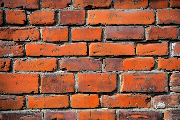 A Red Brick Wall, Showcasing Its Architectural Design and Texture