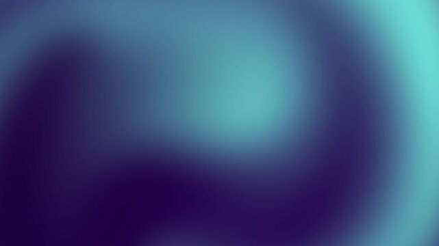 Bright blue light waves glow in a dark abstract space background animaton