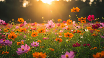 field of flowers, Generative AI