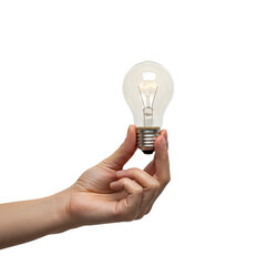 hand holding light bulb, PNG,  illumination, creativity, idea, innovation, bright, glowing, eco-friendly, power, concept