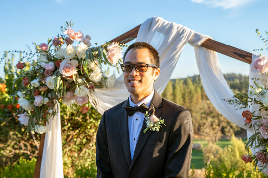 portrait wedding suit 