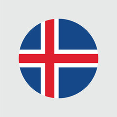Obraz premium Iceland Flag Sphere Vector